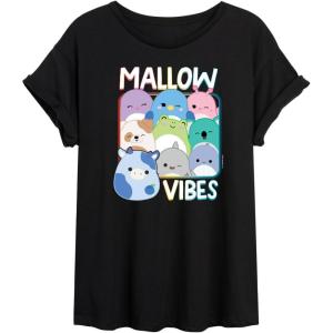 image:imageSquishmallows  Mallow Vibes  Womens Oversized Graphic TShirtBlack
