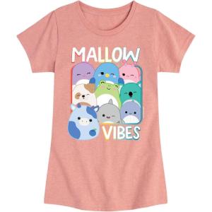 image:imageSquishmallows  Mallow Vibes  Youth Girls Short Sleeve TShirtDesert Pink