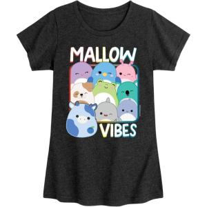 image:imageSquishmallows  Mallow Vibes  Youth Girls Short Sleeve TShirtHeather Black