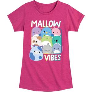 image:imageSquishmallows  Mallow Vibes  Youth Girls Short Sleeve TShirtHeather Fuchsia