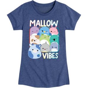 image:imageSquishmallows  Mallow Vibes  Youth Girls Short Sleeve TShirtHeather Navy