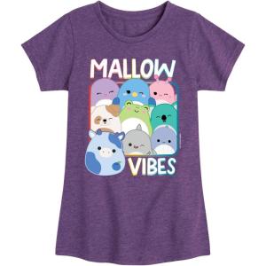 image:imageSquishmallows  Mallow Vibes  Youth Girls Short Sleeve TShirtHeather Purple