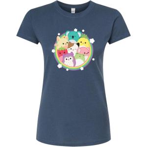 image:imageSquishmallows  Rainbow Circle Group  Juniors Fitted Short Sleeve Graphic TShirtIndigo