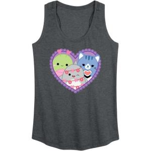 image:imageSquishmallows  Squish Heart  Womens Racerback TankHeather Charcoal