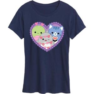 image:imageSquishmallows  Squish Heart  Womens Short Sleeve Graphic TShirtNavy