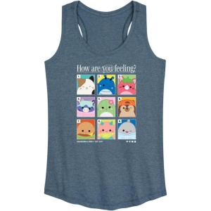 image:imageSquishmallows  Squish Mood Grid  Womens Racerback TankHeather Blue