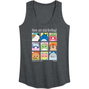 image:imageSquishmallows  Squish Mood Grid  Womens Racerback TankHeather Charcoal