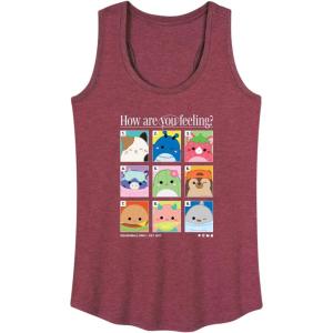 image:imageSquishmallows  Squish Mood Grid  Womens Racerback TankHeather Wine