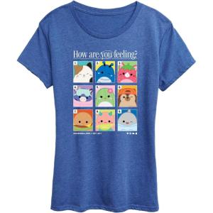 image:imageSquishmallows  Squish Mood Grid  Womens Short Sleeve Graphic TShirtHeather Royal Blue