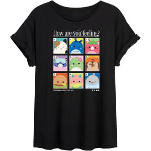 image:imageSquishmallows  Squish Mood Grid Womens Oversized Graphic TShirtBlack