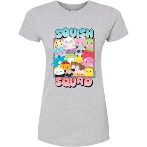 image:imageSquishmallows  Squish Squad  Juniors Fitted Short Sleeve Graphic TShirtHeather Grey