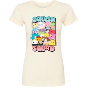 image:imageSquishmallows  Squish Squad  Juniors Fitted Short Sleeve Graphic TShirtNatural