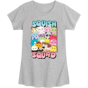 image:imageSquishmallows  Squish Squad  Youth Girls Short Sleeve TShirtHeather Grey