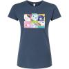 image:imageHYBRID APPAREL Squishmallows  Mooody Cow Grid  Juniors Fitted Short Sleeve Graphic TShirtIndigo