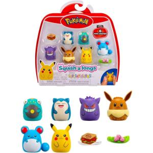 image:imageSquishalongs Pokmon MiniSquish 6Pack Gengar Pikachu Snorlax Eevee Bellibolt Marill Amazon Exclusive