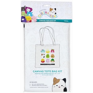 image:imageSquishmallows Canvas Tote Bag DIY Sewing Kit  24 x 43 Cotton Canvas Fabric Panel  Makes 16 x 15 Reusable Tote  Beginner Friendly Craft Project  Cream