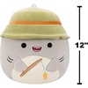 image:imageSquishmallows Original 12in Gordon the Grey Shark with Bucket Hat and Fishing Rod  Official Jazwares Plush MediumSized