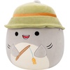 image:imageSquishmallows Original 12in Gordon the Grey Shark with Bucket Hat and Fishing Rod  Official Jazwares Plush MediumSized