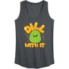 image:imageSquishmallows  Dill With It Charles Pickle  Womens Racerback TankHeather Charcoal