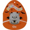 image:imageSquishmallows Original 12in Drake the Blue Vampire Bat with Red Bow Tie  Official Jazwares Halloween Plush MediumSizedGrey Speckled Gargoyle