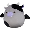 image:imageSquishmallows Original 12in Drake the Blue Vampire Bat with Red Bow Tie  Official Jazwares Halloween Plush MediumSizedGreyBlack Cow Bat