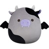 image:imageSquishmallows Original 12in Drake the Blue Vampire Bat with Red Bow Tie  Official Jazwares Halloween Plush MediumSizedGreyBlack Cow Bat