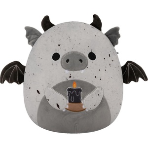 image:imageSquishmallows Original 12in Drake the Blue Vampire Bat with Red Bow Tie  Official Jazwares Halloween Plush MediumSizedGrey Speckled Gargoyle