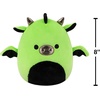 image:imageSquishmallows Original 8in Wade the Brown Werewolf in Grim Reaper Costume  Official Jazwares Halloween Plush LittleNeon Green Dragon